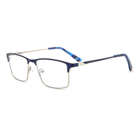 Marcos de diseñador retro Vintage para mujer y hombre, gafas con montura de metal, óptica italiana, unisex