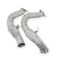 Edelstahl-Hitzeschild Hochleistungs-Downpipe Auspuffanlage Performance-Rennauspuff-Kit für Porsche Macan 3.0T 2015-2018
