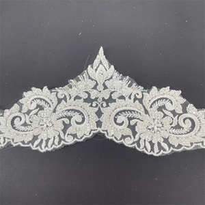 Mới đến 12cm <span class=keywords><strong>Net</strong></span> thêu đính cườm ren trang trí cho trang phục - Product Image 4