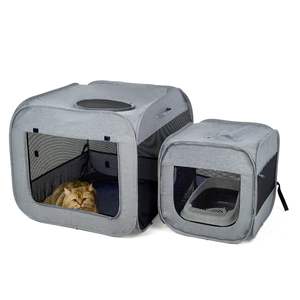 Draagbare Snelopenende Multi-Space Inklapbare Hondenkratten Voor Kleine Honden Puppy Box - Product Image 1