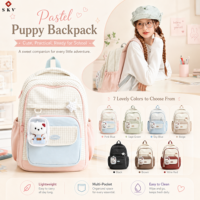 Mochila Escolar Ligera de Poliéster de 0.62 kg, Resistente al Agua, Gran Capacidad, para Estudiantes de Secundaria, para el Estudio Diario