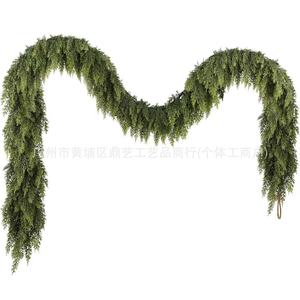 Guirlande artificielle en cyprès Dingyi 38x508cm, décoration de Noël intérieure/extérieure, pour cheminée et manteau de cheminée, verdure - Product Image 5