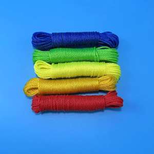 Corde à linge en nylon colorée de 10 mètres, corde polyvalente, idéale pour sécher les vêtements et la literie en extérieur, provenant de Dollar. - Product Image 3