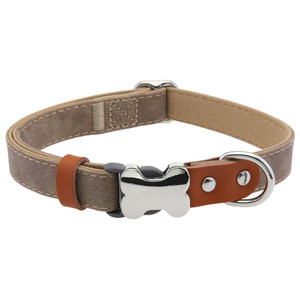 Creative Bone Buckle PU Leather <b>Dog</b> <b>Collar</b> Leash Set Wholesale Durable Adjustable Pet <b>Collar</b> Matching Leash for Multi Size <b>Dogs</b> - Product Image 5