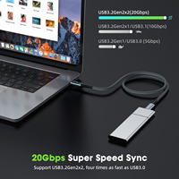 Kabel Data tipe-c ke tipe-c, kabel Data tipe-c ke tipe-c 240w pengisian daya PD USB 3,2 Gen2 20Gbps dengan tampilan Digital LED 1.5m 2m