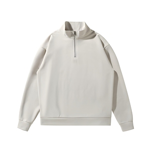 Sudadera de invierno para hombre con cremallera de un cuarto, de peso pesado, lavado vintage, 100% algodón, oversize, bordada, estilo streetwear, marca privada, 2 piezas - Product Image 2