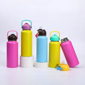 Botella de Agua Aislada al Vacío de Acero Inoxidable de 12oz con Logo Lindo, Vaso Térmico de Doble Pared con Popote para Niños, Escuela y Viajes - Product Image 6