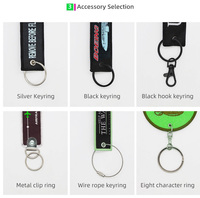 Porte-clés mousqueton personnalisé en fer, imprimé en typographie, avec motif cristal, écologique, léger, réutilisable, motifs aviation, chat, rectangle, cochon