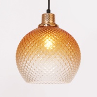 Lampes d'îlot de cuisine, lustre moderne en verre, suspension en verre ambré, base noire, lampe suspendue décorative pour restaurant