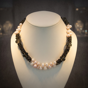Collier classique en perles d'eau douce avec chaîne à perles pour femme - Cadeau - Marque chinoise en gros - Product Image 3