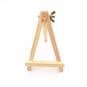 Cross-border desktop mini wooden display stand, mobile phone holder, mini triangular wooden <b>easel</b>, wooden ornament display rack - Product Image 5