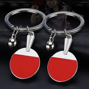 Balle de pong en émail breloques en alliage pendentif balle de tennis de table bracelet boucle d'oreille porte-clés accessoire de bijoux vente en gros