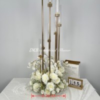 Arrangement de fleurs artificielles en soie rose et blanche, boules de fleurs pour arche de mariage et décoration de centre de table pour fête