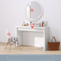 Commode princesse blanche de qualité fiable coiffeuse italienne classique avec miroir et tiroirs