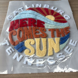 Parches Termoadhesivos Bordados en Chenilla Personalizados, Parches con Logotipo, Transferencia de Calor, Parches Verdes de Dibujos Animados Navideños para Ropa - Product Image 5