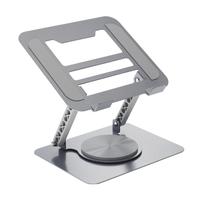 Support d'ordinateur portable rotatif à 360 degrés avec rotation à 180 degrés °   Support de bureau ergonomique réglable en hauteur et inclinable, en acier et ABS, 36-163 mm