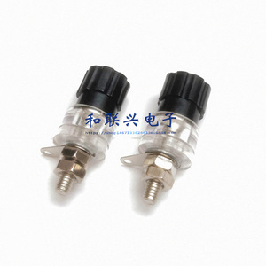 Transparent Terminal <b>Block</b> M4 16.2mm Panel <b>Mount</b> Through Hole Brass Contact Plastic Housing For Power Testing - Product Image 4