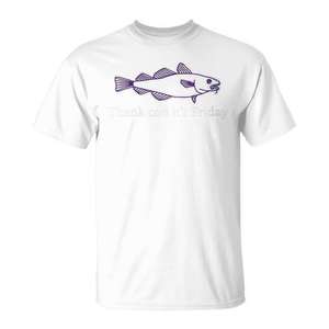 Camiseta con diseño de pez morado, unisex, para adultos, cuello redondo, manga corta, regalo religioso para la iglesia - Product Image 1