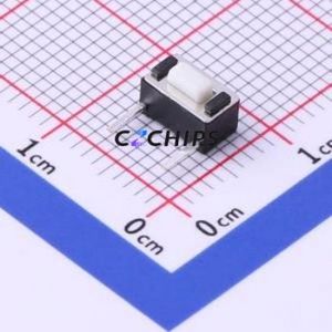 TC-1101DE-B-A Tactile Switch Through hole Component THT Switch Single Pole Single Throw Rectangle Button 1.6N Right Angle Insert - Product Image 1