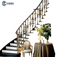 Rampe d'escalier moderne de luxe ornée Zhongchen, balustrade durable pour balcon extérieur résidentiel et usage en villa