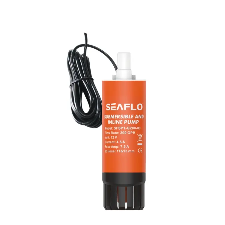 SEAFLO 12V العاصمة 200GPH مضمن للطاقة الشمسية مضخة مياه