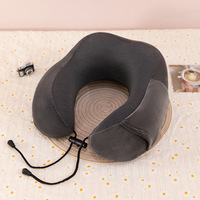 Oreiller de voyage en mousse à mémoire de forme de qualité supérieure en forme de U avec tissu modal lavable 30 cm léger personnalisable pour avion, voiture, bureau