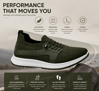 2026 Logo Personnalisé Homme Baskets Flyknit Superpositions Cuir PU Lacets Toggle Slip On Plateforme Rembourrée Chaussures March