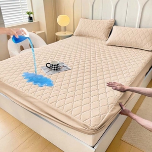 <span class=keywords><strong>Drap</strong></span>-<span class=keywords><strong>housse</strong></span> imperméable en polyester, protège-matelas lavable, anti-boulochage, uni, pour la maison, meilleures ventes - Product Image 6