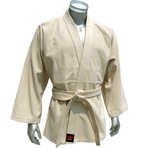 Ensemble de judogi blanc 100% coton avec pantalon traditionnel à cordon et ceinture pour l'entraînement au judo - Product Image 2