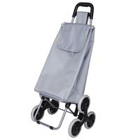 Vente en gros Offres Spéciales Chaise de Shopping Pliante 3 Roues Peut Monter Escalier Chariot Main Pliant Bagages Chariot Sac Avec Roue