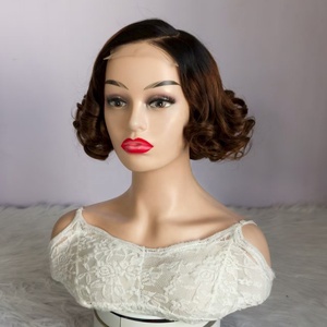 วิกผมแท้ Remy แบบผูกเชือกด้านหน้า HD Lace ทรงบอดี้<span class=keywords><strong>เวฟ</strong></span> 4x4 วิกผมแท้แบบเต็มศีรษะ <span class=keywords><strong>สี</strong></span>บลอนด์แพลตตินั่ม ขนาดเล็ก ทรงบ๊อบสั้นแบบยืดหยุ่น - Product Image 2