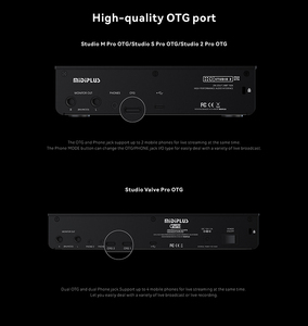 Midiplus stüdyo S Pro OTG profesyonel 48V kondenser mikrofon ile ses arabirimi yayın için harici ses kartı seti - Product Image 6