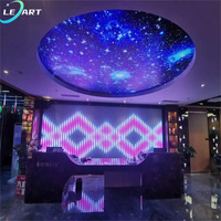 Cielo Falso de PVC, Techos Decorativos con Diseño de Cielo Estrellado, Diseño de Techo Falso de Fibra Óptica Elástica de PVC