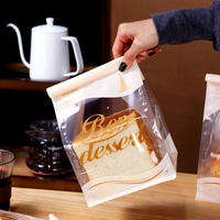 Sac de boulangerie personnalisé avec fenêtre transparente, résistant à l'huile et à la graisse, pour baguette, croissant, biscuits, écologique