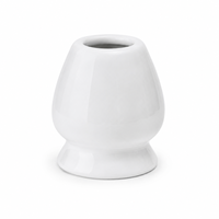 Ensemble de thé matcha en céramique blanche OEM ODM, bol à matcha minimaliste verni avec bec verseur pour cadeau matcha