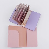 Dompet Perjalanan 5 Inci Merek JIEXI dengan Logo Kustom, Penutup Paspor Anti-RFID yang Modis, Gesper Magnetik, Kulit PU Tahan Air