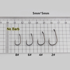 50 pièces Hameçons de pêche en acier au carbone à ardillon dorés Mustad <span class=keywords><strong>Gamakatsu</strong></span> pour carpe Accessoires de pêche 2 # -12 #   Hameçon inversé pour carpe et basse - Product Image 3