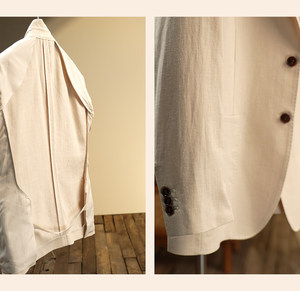Blazer Homme Léger en Mélange de Lin Semi-Doublé, Style Sport Décontracté, avec Poches Plaquées, Deux Boutons, Simple Boutonnage et Revers Cranté - Product Image 5