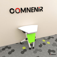 Moderne mobile école/bureau maison appartement salle de classe confortables chaises en métal bois plastique ABS table de formation pliante