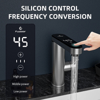 Robinet intelligent en laiton à trou unique pour lavabo, eau chaude/froide, chauffage électrique instantané, affichage de la température, finition chromée, éclairage LED