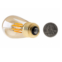 Ampoule LED vintage à intensité variable, ampoule décorative en verre transparent, culot E27, ampoules à filament