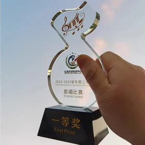 Trofeo <span class=keywords><strong>de</strong></span> <span class=keywords><strong>Canto</strong></span> <span class=keywords><strong>de</strong></span> música para el año 2017, trofeo <span class=keywords><strong>de</strong></span> resina <span class=keywords><strong>de</strong></span> cristal, micrófono, ancla, alojamiento, trofeo <span class=keywords><strong>de</strong></span> cristal - Product Image 5