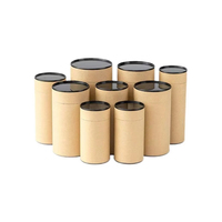 Emballage de tube de papier de nourriture de boîte de cylindre de carton de Kraft de luxe avec pour le thé et le café