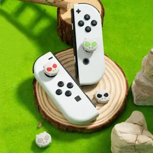 회색 해골 실리콘 부드러운 엄지 스틱 그립 캡 조이스틱 커버 닌텐도 스위치 NS Oled/Lite Joy-con 컨트롤러 엄지 스틱 케이스 - Product Image 2