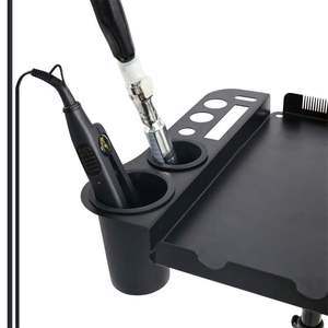 Adjustable hair styling cart black with wheels wig stand thick hair extension <b>tools</b> cart perming and coloring cart frame - Product Image 4