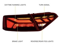 Feux arrière LED à lentille transparente adaptés à Audi A5 2008-2013 A5 B8 Sportback, pièces de voiture modifiées, nouveaux feux arrière 12V