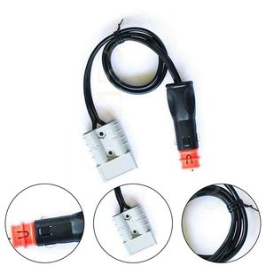 High Current 50A Amderson Connector Style Plug to Male <strong>Cigarette</strong> Plug Socket 15A Adapter Cable <strong>Extension</strong> <strong>Lead</strong> - Product Image 1
