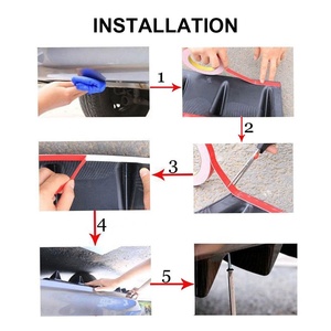 <span class=keywords><strong>Diffusore</strong></span> <span class=keywords><strong>Universale</strong></span> per Paraurti Posteriore Auto Labbro a 7 Pinne Stile Pinna di Squalo Spoiler Labbro Paraurti Posteriore in Carbonio - Product Image 5