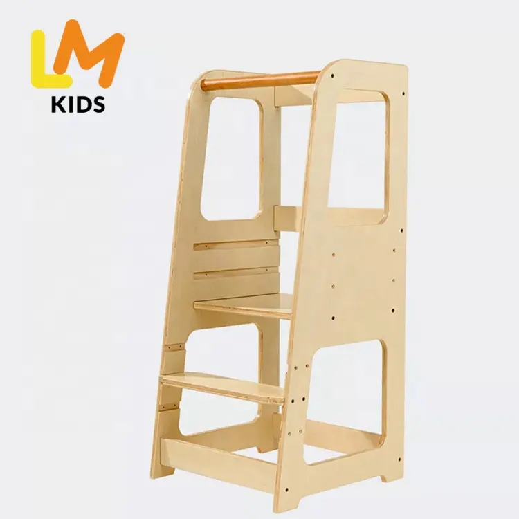LM, детский бесплатный образец товаров, Монтессори, детский кухонный помощник, детский ступенчатый стул, деревянная детская обучающая башня