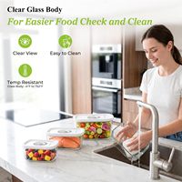 Contenants sous vide portables pour le stockage des aliments, récipients hermétiques anti-fuite pour réfrigérateur et stockage alimentaire pour la restauration